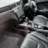 Black leather car seat covers