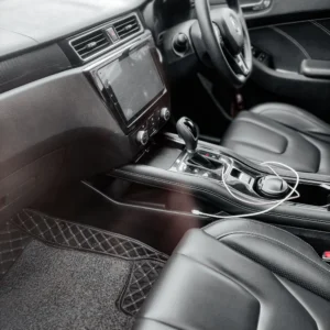 Black leather car seat covers