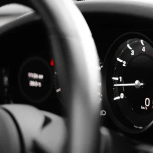 Car dashboard with protective cover
