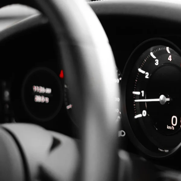 Car dashboard with protective cover