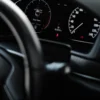 Car dashboard and steering wheel