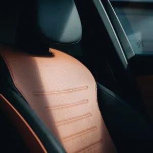 Upgraded car interior with premium seat covers