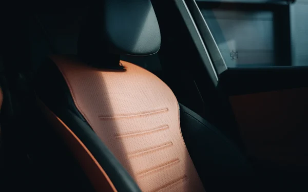 Upgraded car interior with premium seat covers