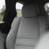 Rear seat cover set installed in a car