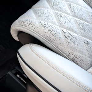 white-quilted-seat White quilted perforated car seat cover